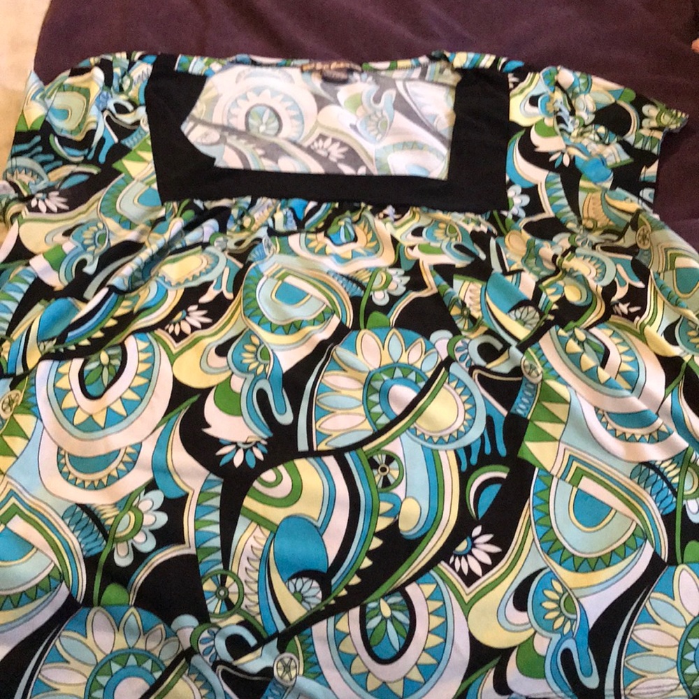 Colorful tunic style top
